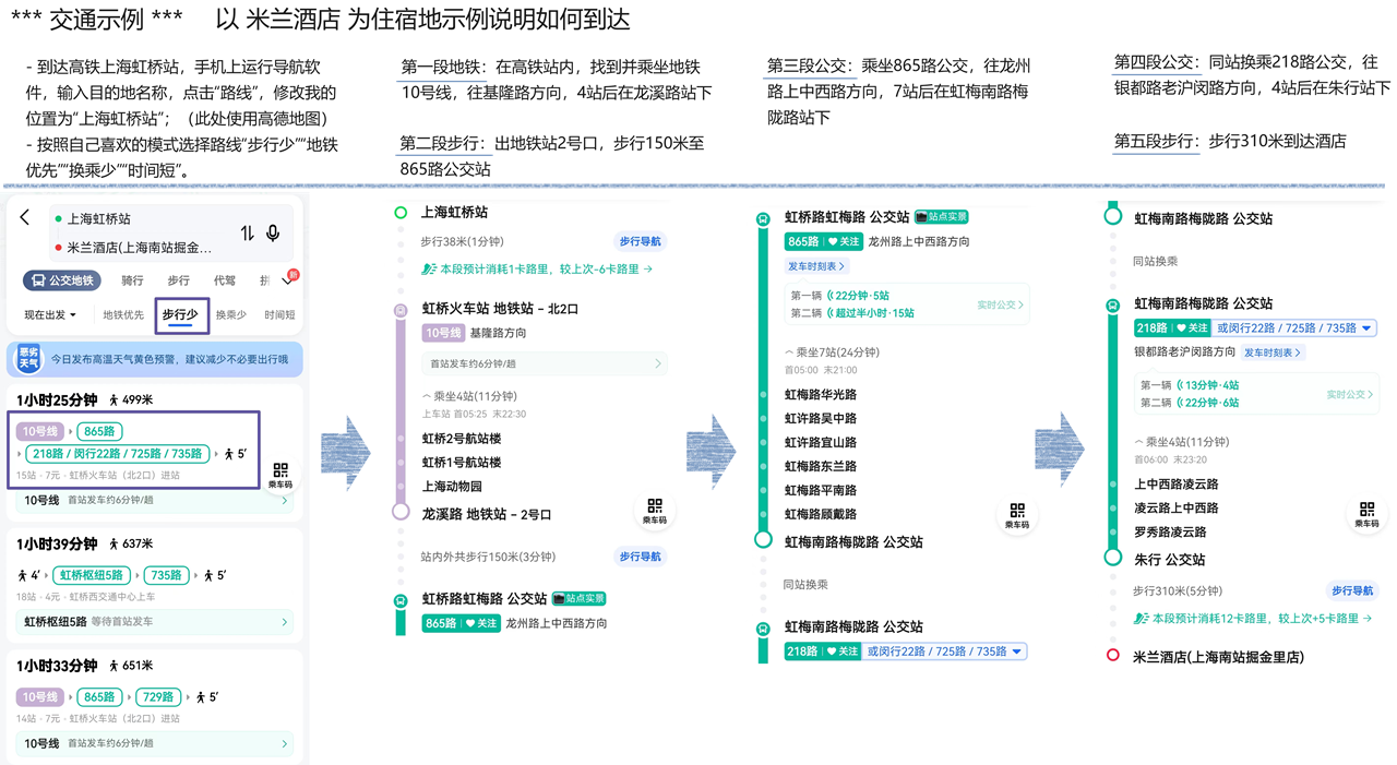 虹桥站到酒店路线示例.png